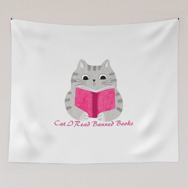 Item preview, Cat I Read Banned Books 2023 designed and sold by FLOWER--ART.