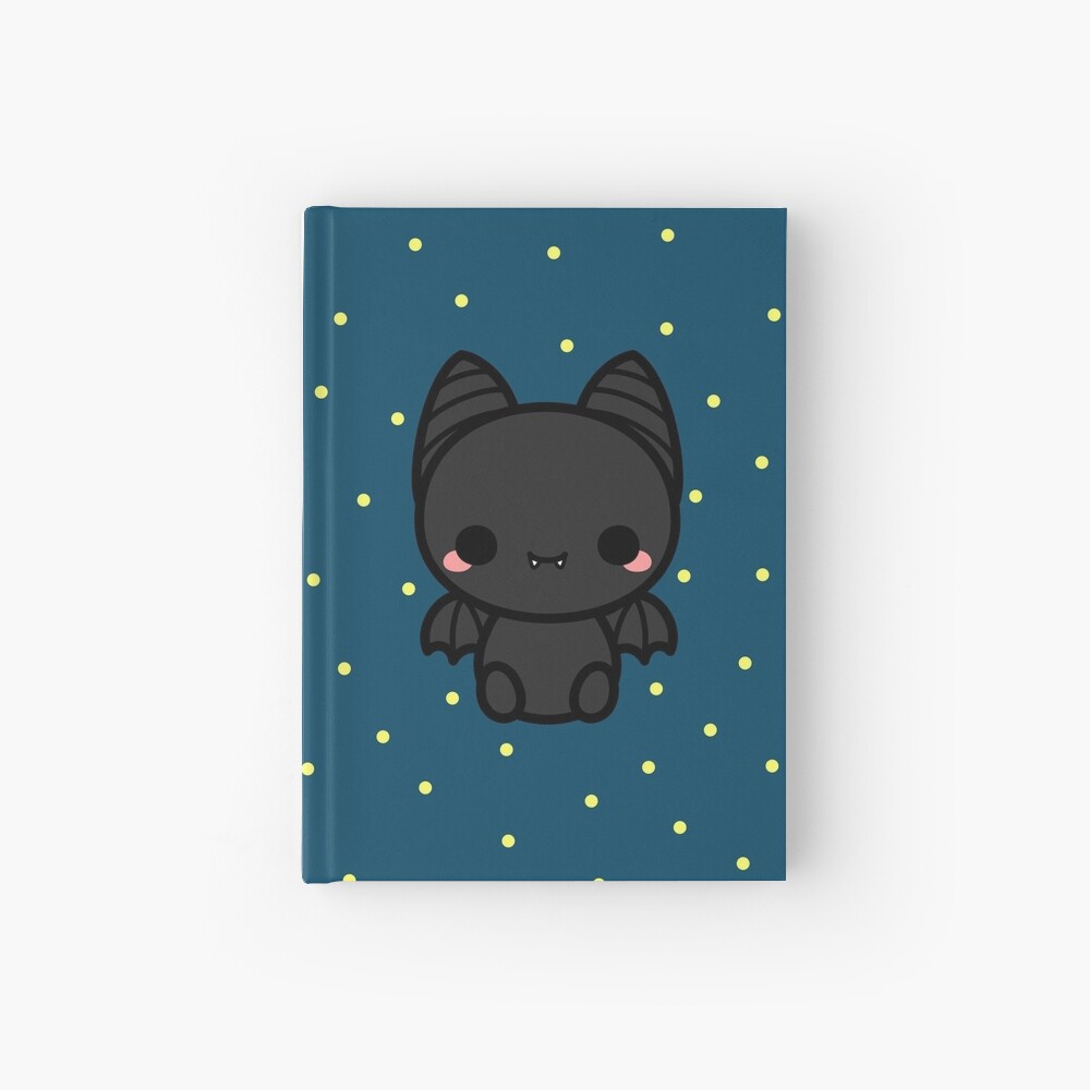 Cute spooky bat Hardcover Journal