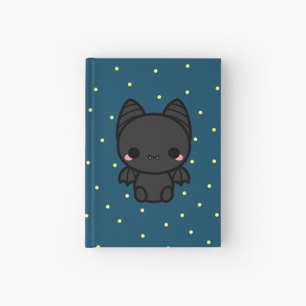 Cute spooky bat Hardcover Journal