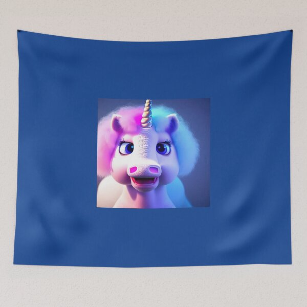 Item preview,  fluffy unicorn #1 designed and sold by Ai-Studio-Art.