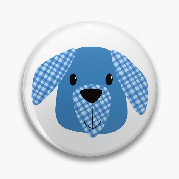 Artikelvorschau, Norbert - ein entzückender blau karierter Hund entworfen und verkauft von Shiny Happy World.