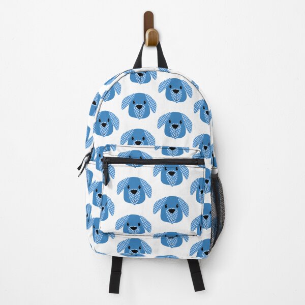 Item preview, Norbert - an adorable blue gingham dog designed and sold by Shiny Happy World.