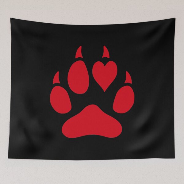 Item preview, Wolf Werewol Paw Lover Heart Love Foot Dog Pet Animal Lovers designed and sold by BEAST NYC.