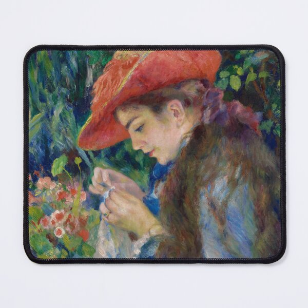 Item preview, Marie-Therese Durand-Ruel Sewing | Pierre-Auguste Renoir | 1882 French Impressionism Art designed and sold by CJET.