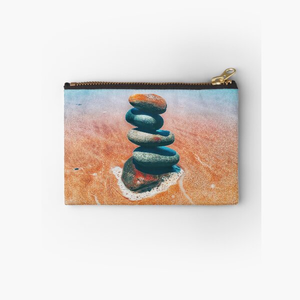 Item preview, Zen Cairn Tower Beach Pebbles Balancing Stones on Beach Sand 4 of 12 designed and sold by Beachy.