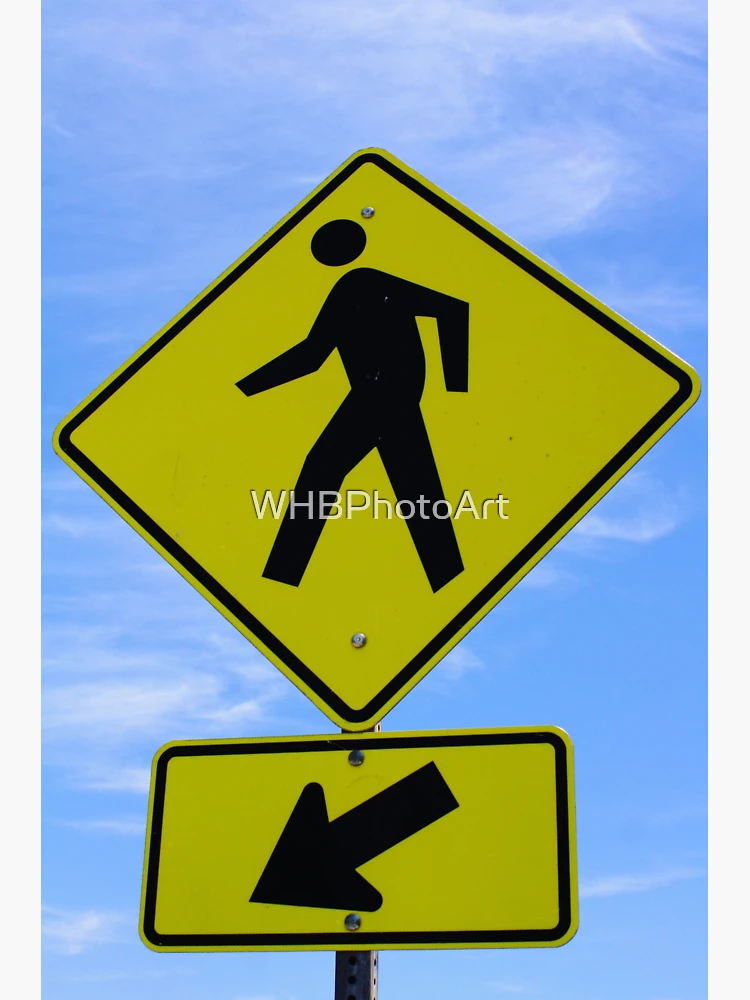 Bicycle & Pedestrian Crossing Ahead Road Signs Poster for Sale by  WHBPhotoArt