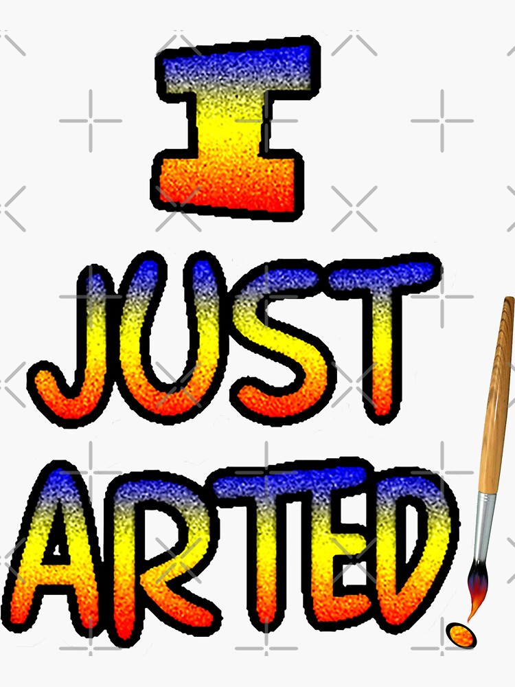 "Just ART" Sticker by Kestrelle Redbubble