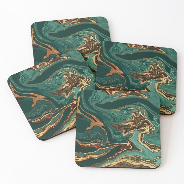 Item preview, Green and Gold Marble designed and sold by RockBeeDesigns.