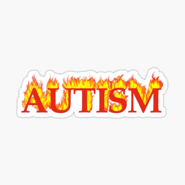 Item preview, Flaming Autism Text designed and sold by PleasantShark.