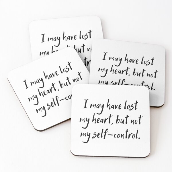 Item preview, Jane Austen Quote From Emma - I may have lost my heart, but not my self-control. designed and sold by violet-hope.