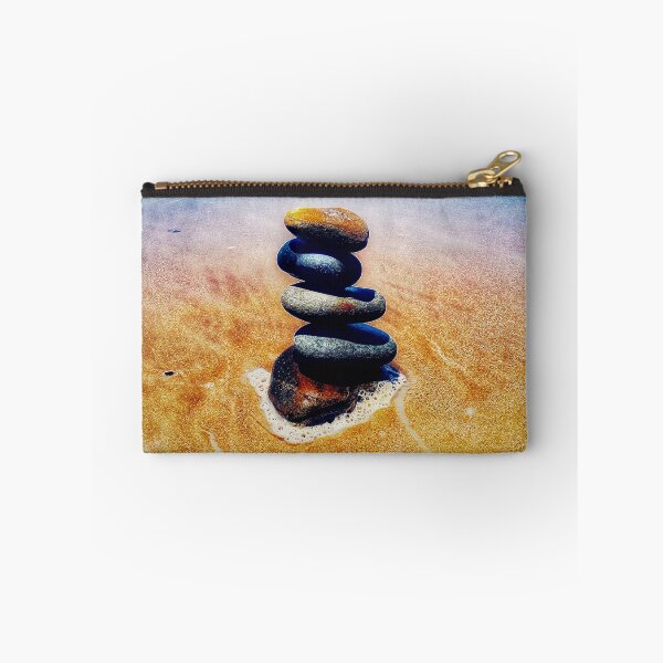 Item preview, Zen Cairn Tower Beach Pebbles Balancing Stones on Beach Sand 5 of 12 designed and sold by Beachy.