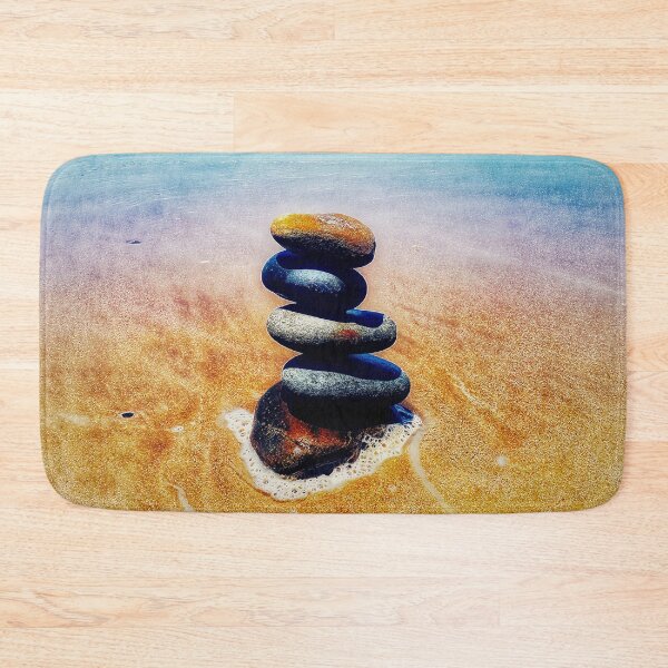 Item preview, Zen Cairn Tower Beach Pebbles Balancing Stones on Beach Sand 5 of 12 designed and sold by Beachy.