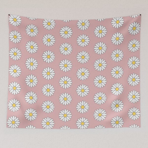 Item preview, Daisy flower pink background designed and sold by RafaTakami.