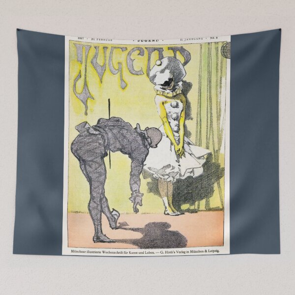 Item preview, Jugend Art Deco Vintage Harlequin Man and Woman  designed and sold by artemisxluna89.