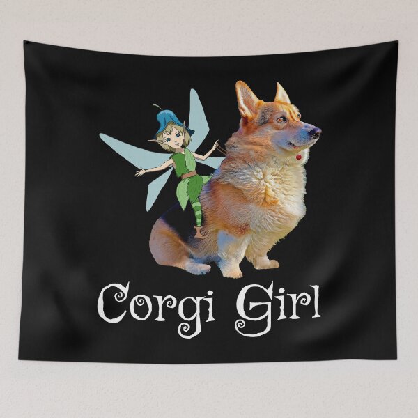 Item preview, Corgi Girl Funny Pembroke Welsh Corgi Fairy Retro Dog Lover designed and sold by r-silver.