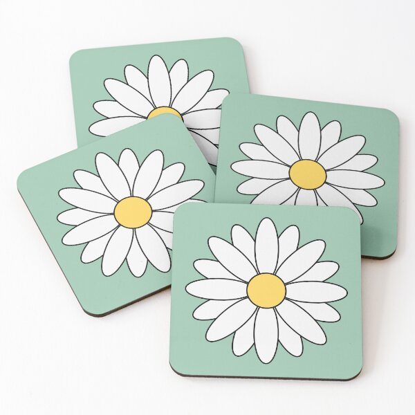 Item preview, Daisy flower green background designed and sold by RafaTakami.