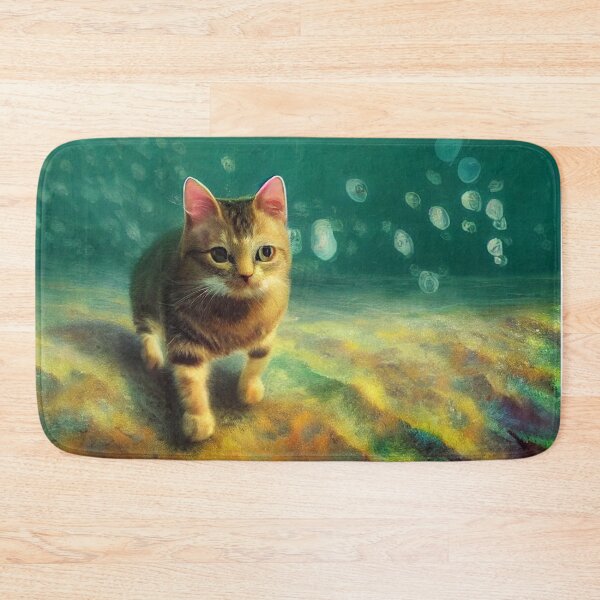 Item preview, Cat Walking on the Ocean Floor designed and sold by Styxiann.