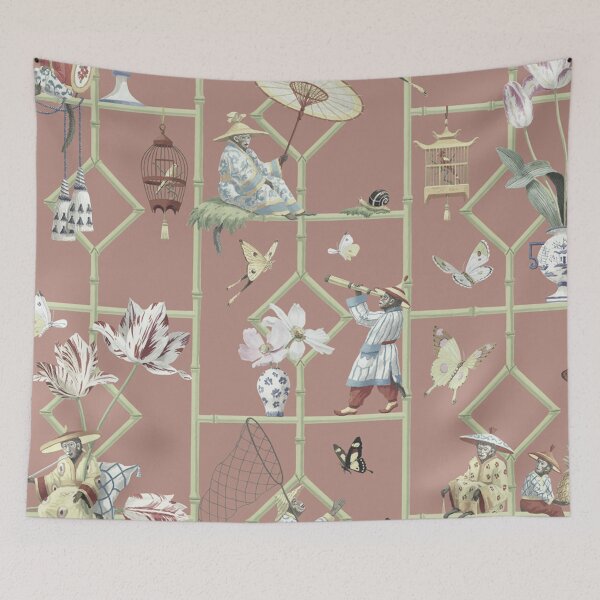 Item preview, Curious Monkeys Chinoiserie designed and sold by Kristina  Sale.