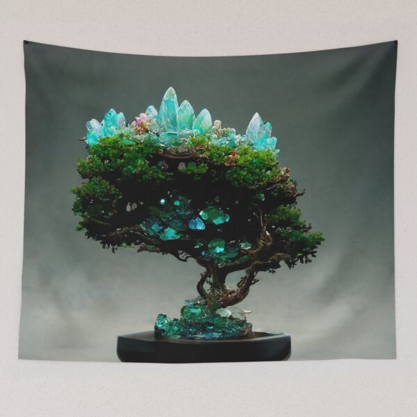 Item preview, Crystals Growing Out of a Bonsai Tree designed and sold by Styxiann.