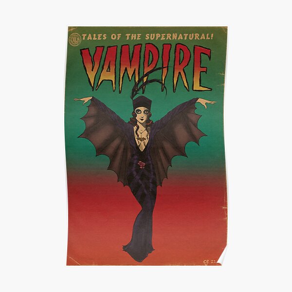 Vampire! Retro Comic Book Cover Poster