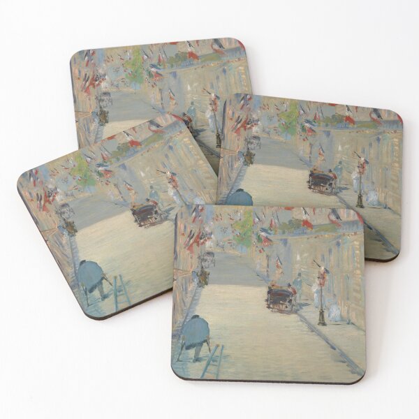 Item preview, The Rue Mosnier with Flags | Edouard Manet | 1878 French Impressionism Art designed and sold by CJET.