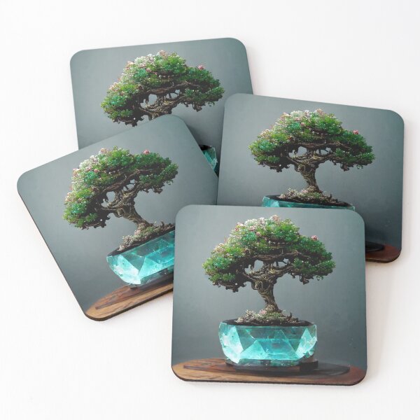 Item preview, Bonsai Tree Growing out of a Crystal Block designed and sold by Styxiann.