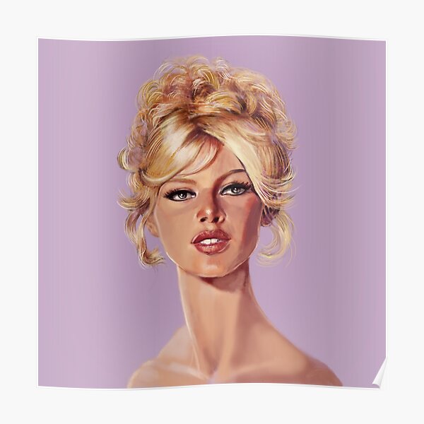 Portrait Of Brigitte Bardot Poster For Sale By Maria Redbubble