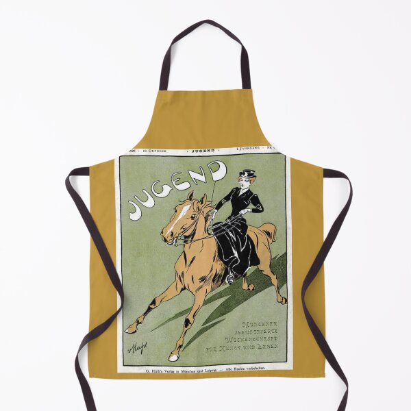 Item preview, Jugend Art Deco Vintage Woman on Horseback  designed and sold by artemisxluna89.