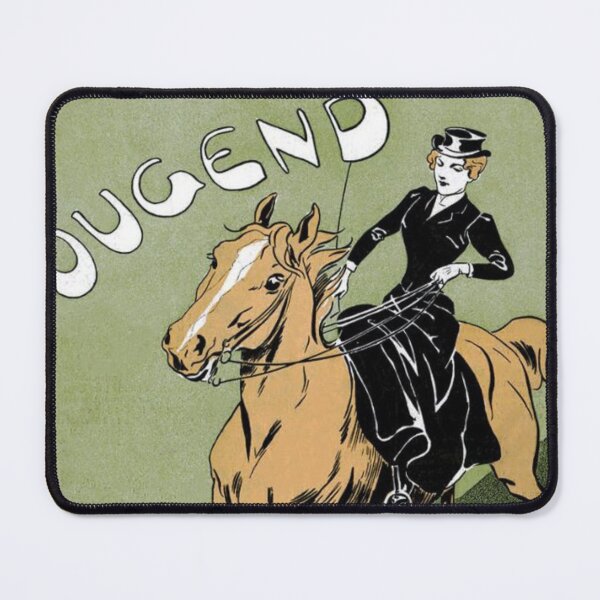 Item preview, Jugend Art Deco Vintage Woman on Horseback  designed and sold by artemisxluna89.