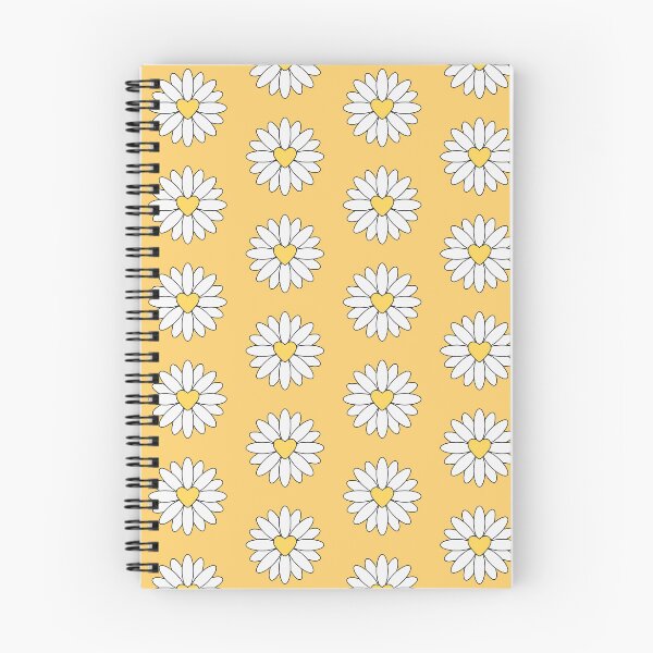 Item preview, Daisy flower heart shaped core yellow background designed and sold by RafaTakami.