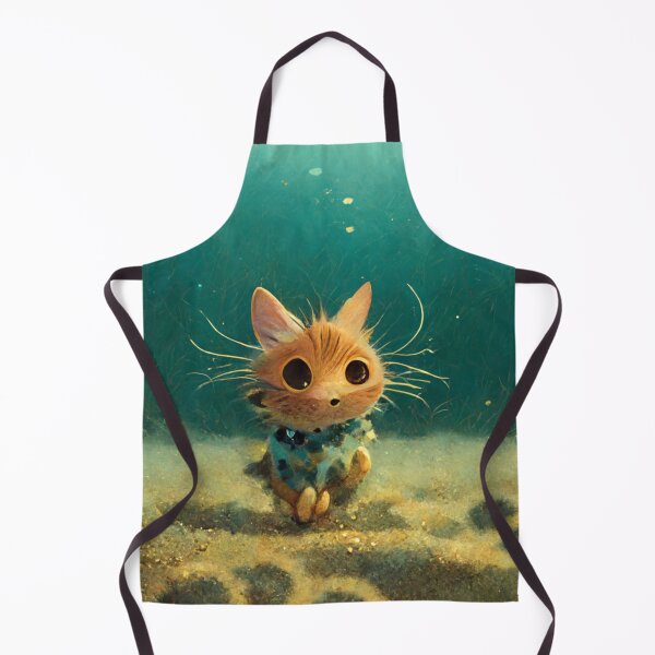 Item preview, Cute Kitten Walking on the Ocean Floor designed and sold by Styxiann.