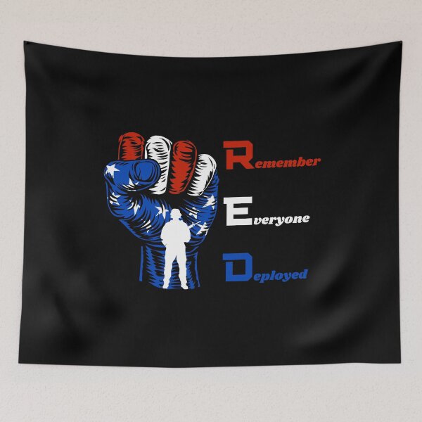 Item preview, On Friday We Wear Red Military Supportive Red Friday Remember Everyone Deployed designed and sold by nquestiaa.
