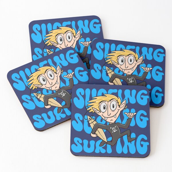 Item preview, surfing creature in the beach designed and sold by ImaginarStore.