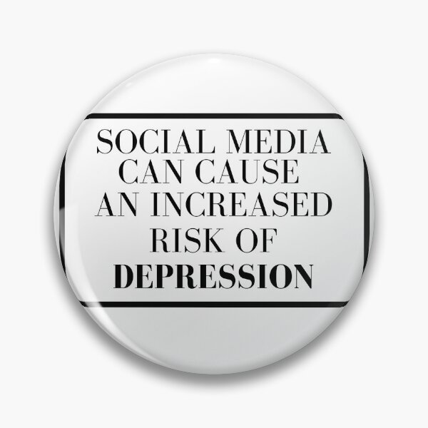 Item preview, Social media can cause an increased risk of depression designed and sold by Attic-of-Art.
