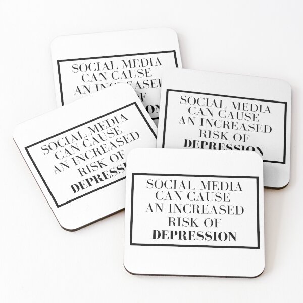 Item preview, Social media can cause an increased risk of depression designed and sold by Attic-of-Art.