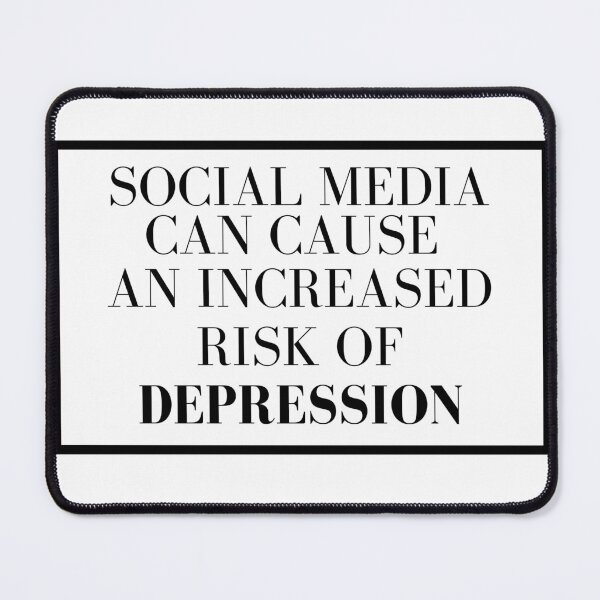 Item preview, Social media can cause an increased risk of depression designed and sold by Attic-of-Art.