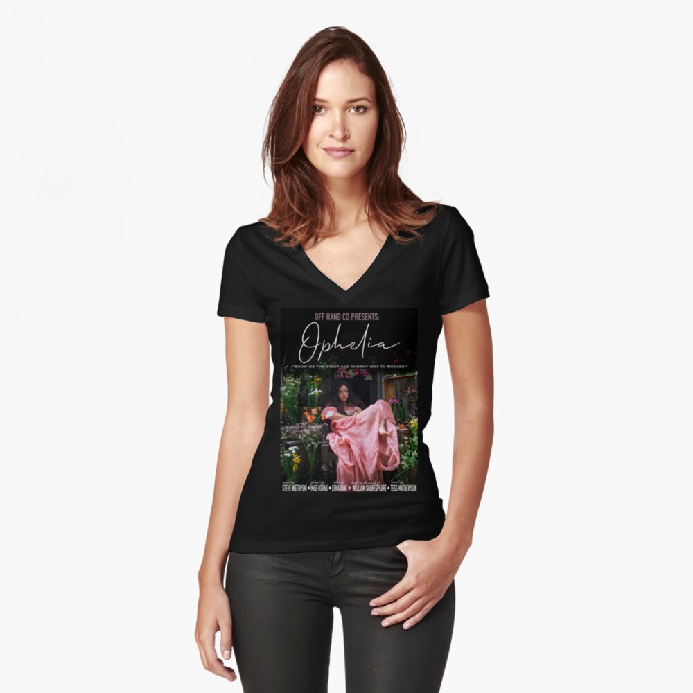 Item preview, Fitted V-Neck T-Shirt designed and sold by offhandco.