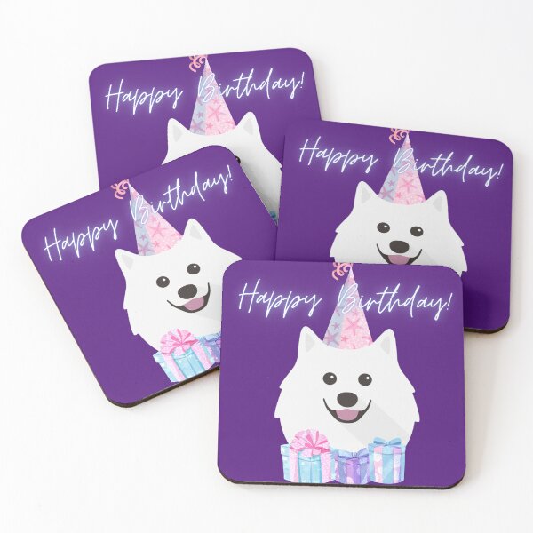 Item preview, Birthday Samoyed designed and sold by Silver Lining Gift Co..