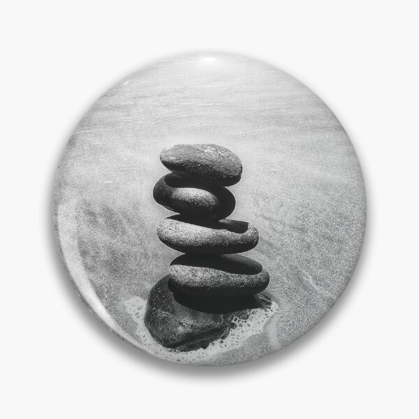 Item preview, Zen Cairn Tower Beach Pebbles Balancing Stones on Beach Sand 7 of 12 designed and sold by Beachy.