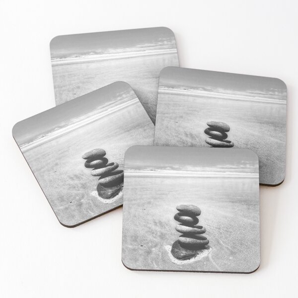 Item preview, Zen Cairn Tower Beach Pebbles Balancing Stones on Beach Sand 7 of 12 designed and sold by Beachy.