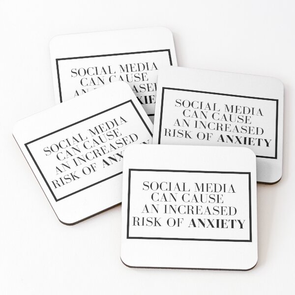 Item preview, Social media can cause an increased risk of anxiety designed and sold by Attic-of-Art.