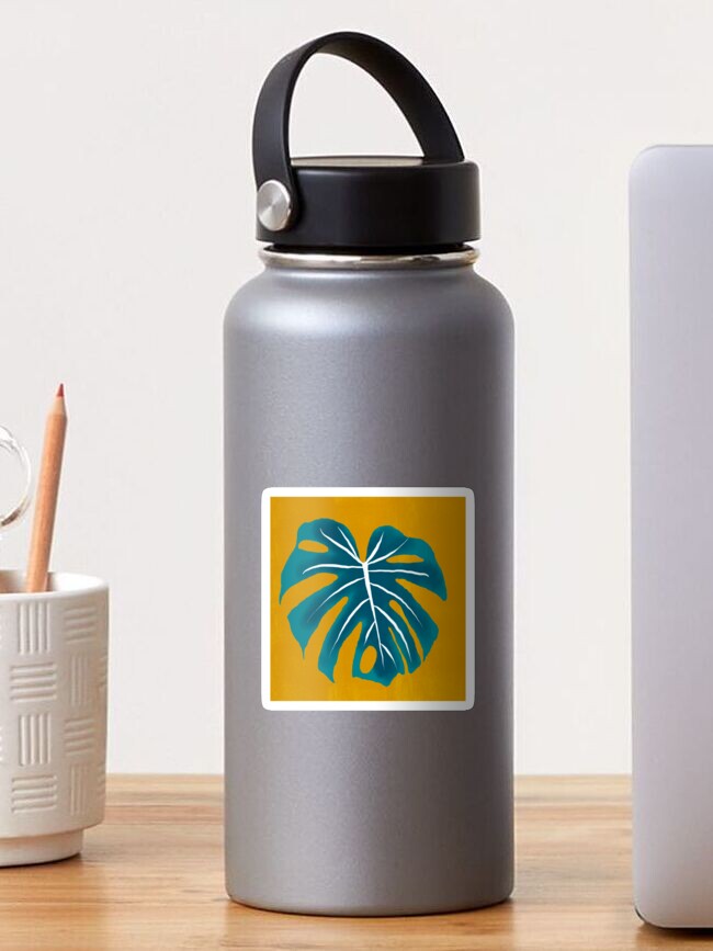 Holographic Monstera Sticker for Water Bottle, Monstera Bumper