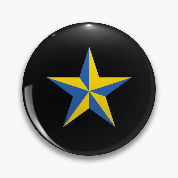 Item preview, Ukrainian Blue & Yellow Star - on Black designed and sold by sleepingdogprod.