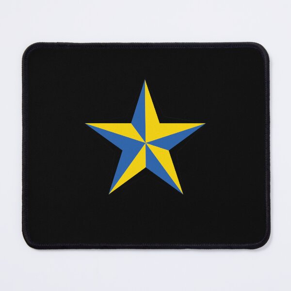 Item preview, Ukrainian Blue & Yellow Star - on Black designed and sold by sleepingdogprod.