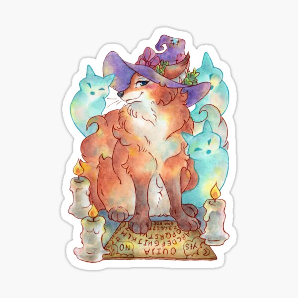 Item preview, Calling the spirits Ginger the witch red fox designed and sold by Monniponi.