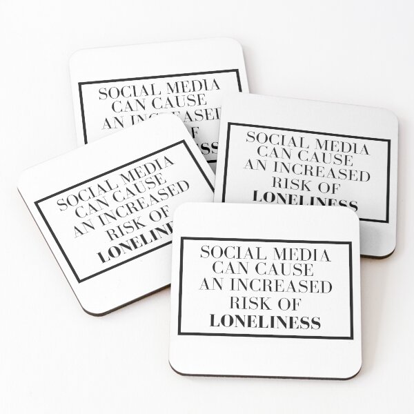 Item preview, Social media can cause an increased risk of loneliness designed and sold by Attic-of-Art.