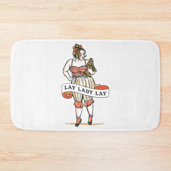 Item preview, Lay Lady Lay: Cool Vintage Pinup Girl Holding A Chicken designed and sold by The Whiskey Ginger Design Shop.