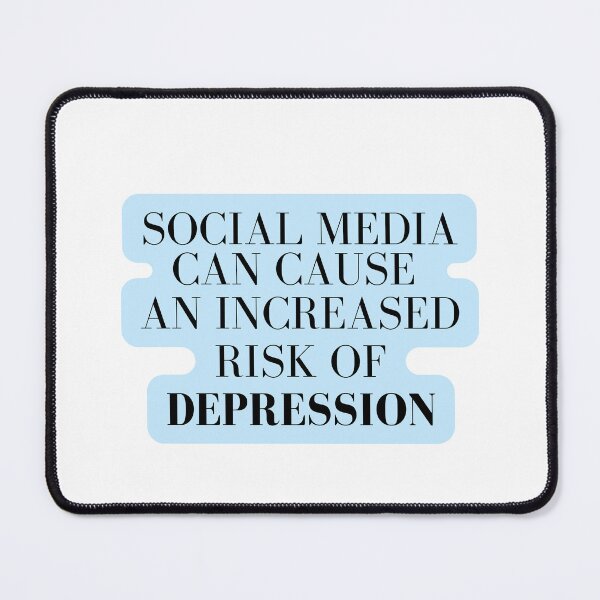 Item preview, Social media can cause an increased risk of depression  designed and sold by Attic-of-Art.