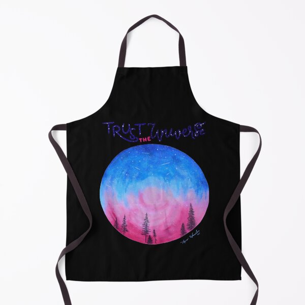 Item preview, Trust the Universe / Watercolor / Pink Galaxy / T-shirt / Painting / Pine Trees / Blue / Dark designed and sold by AnnaWander.