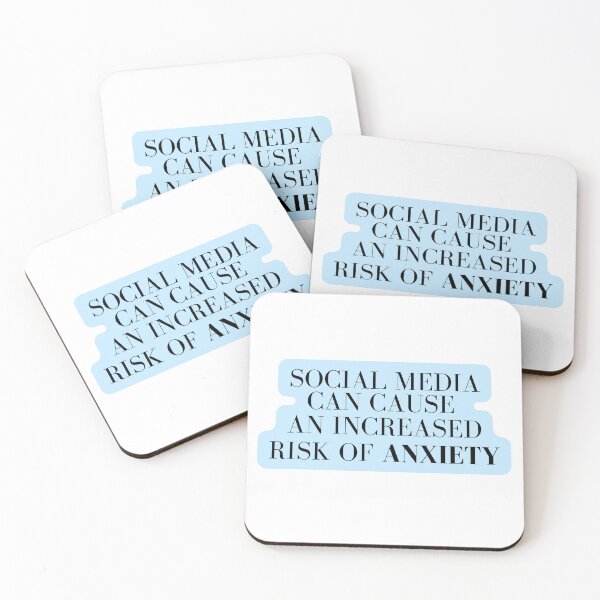 Item preview, Social media can cause an increased risk of anxiety  designed and sold by Attic-of-Art.